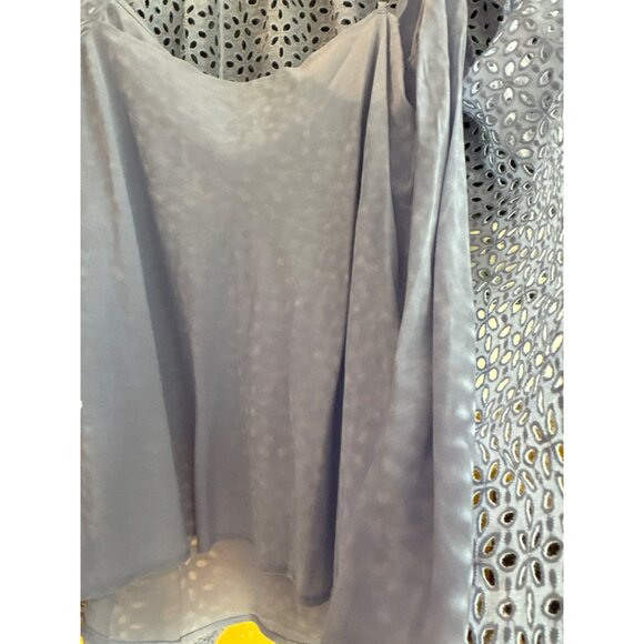 J.Crew V-Back Puff Sleeve Eyelet Blouse Size 12 Purple Short Sleeve Tie NWT - Picture 7 of 7